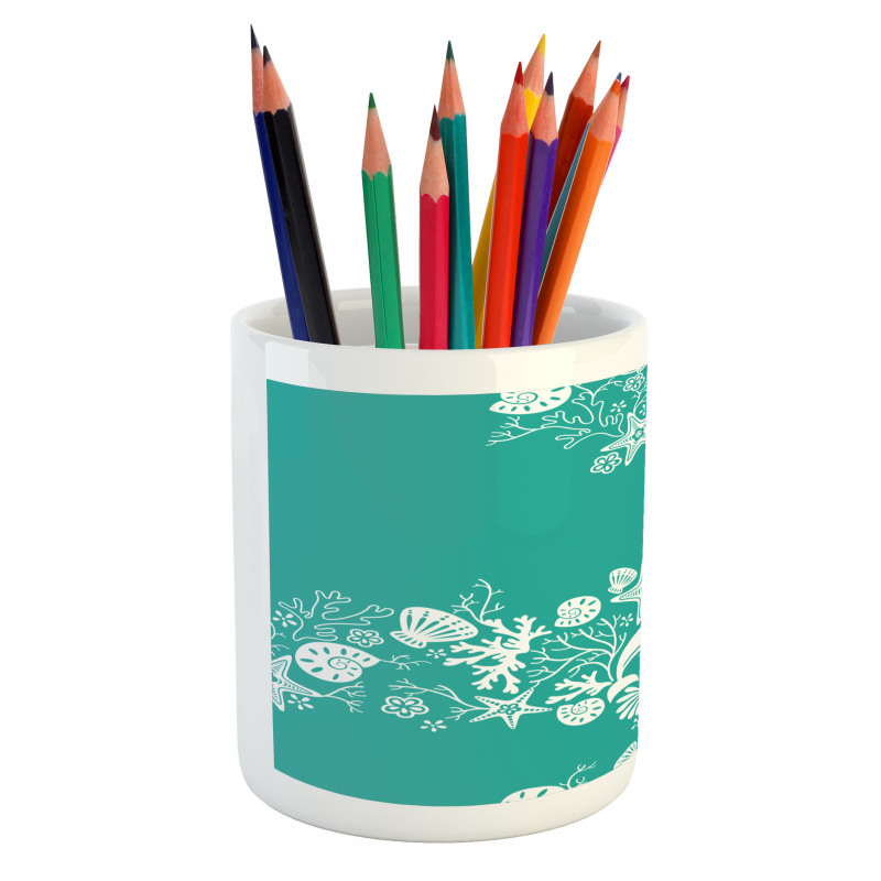 Dolphins and Flowers Pencil Pen Holder