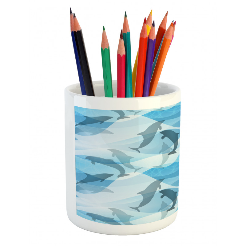 Underwater Fish Pattern Pencil Pen Holder