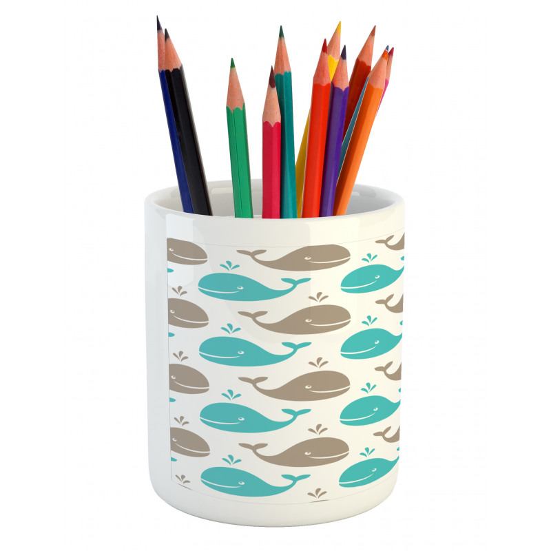 Smiling Fish in Ocean Pencil Pen Holder