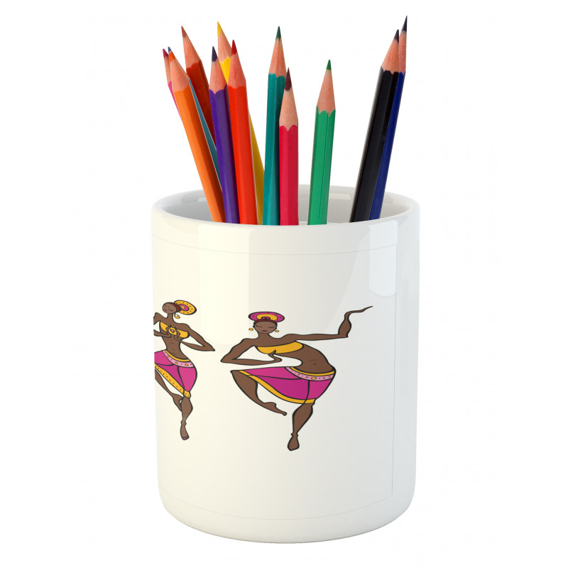 African Lady Dancers Pencil Pen Holder