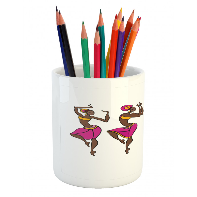 African Lady Dancers Pencil Pen Holder