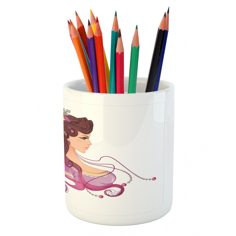 Fruity Hair Style Pencil Pen Holder