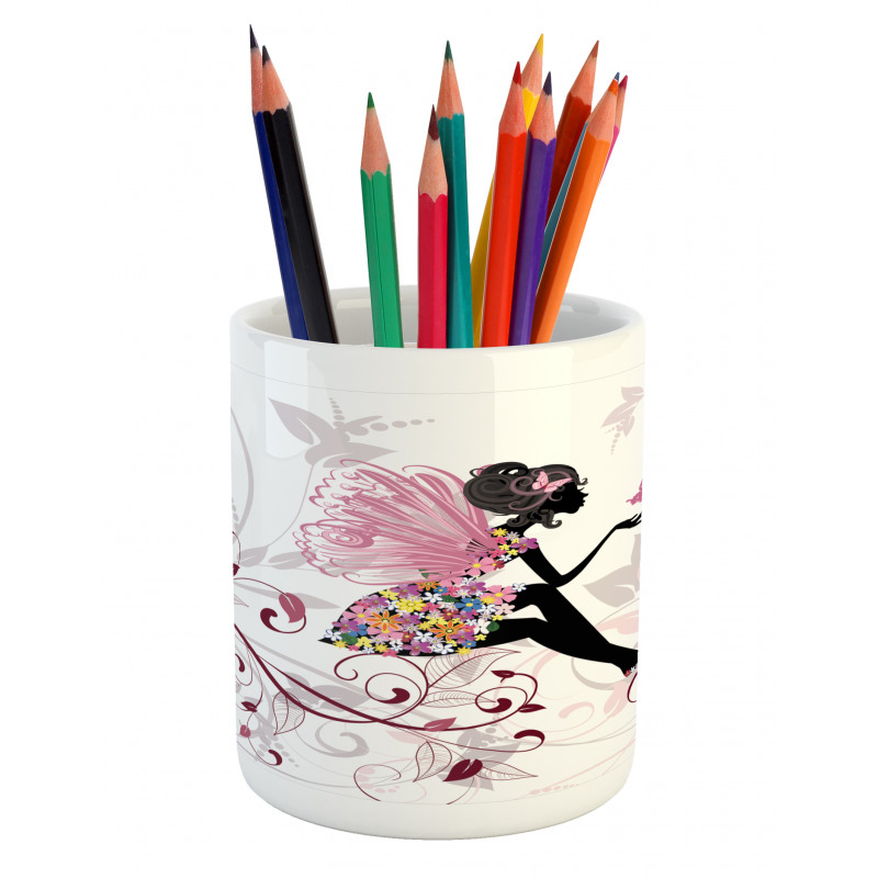 Flower Fairy Butterflies Pencil Pen Holder