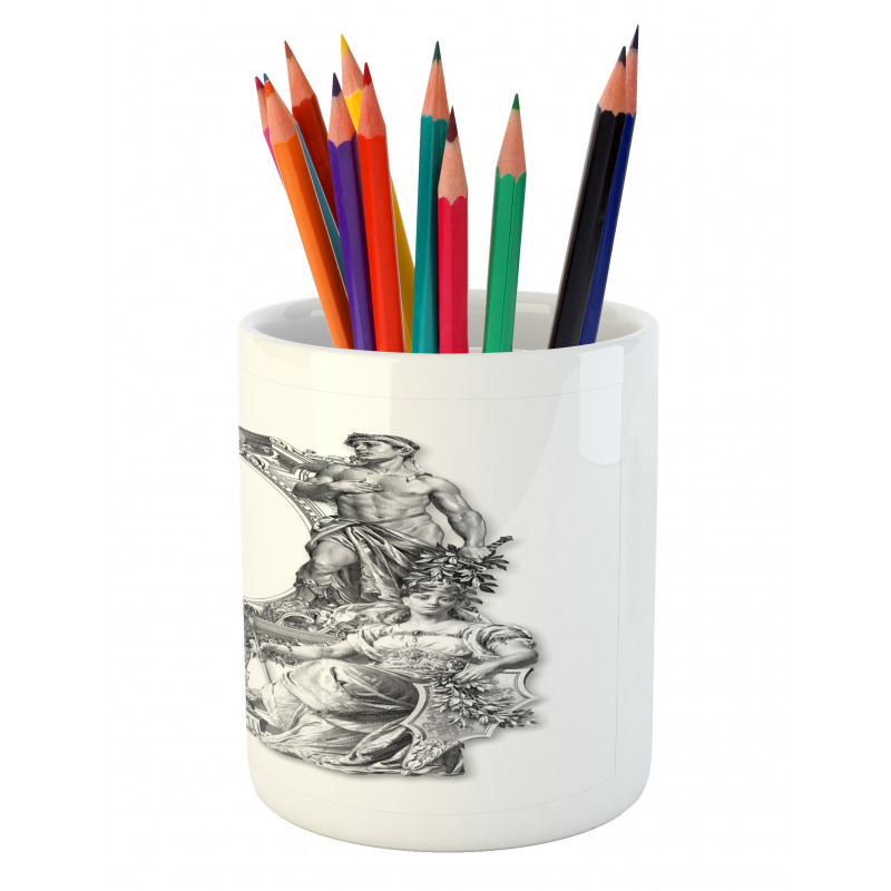 Baroque Crown Pencil Pen Holder