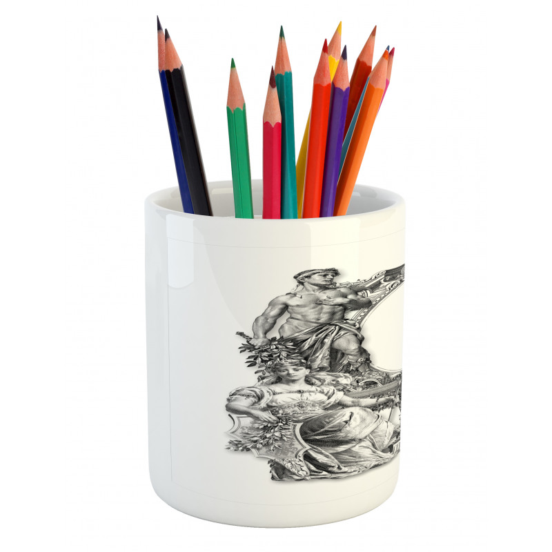 Baroque Crown Pencil Pen Holder