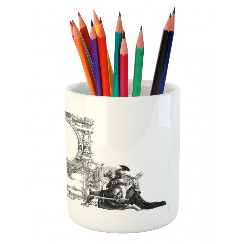 Roman Design Pencil Pen Holder