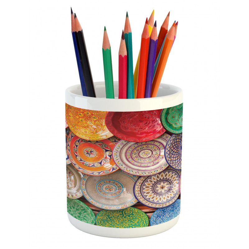 Traditional Colorful Pencil Pen Holder