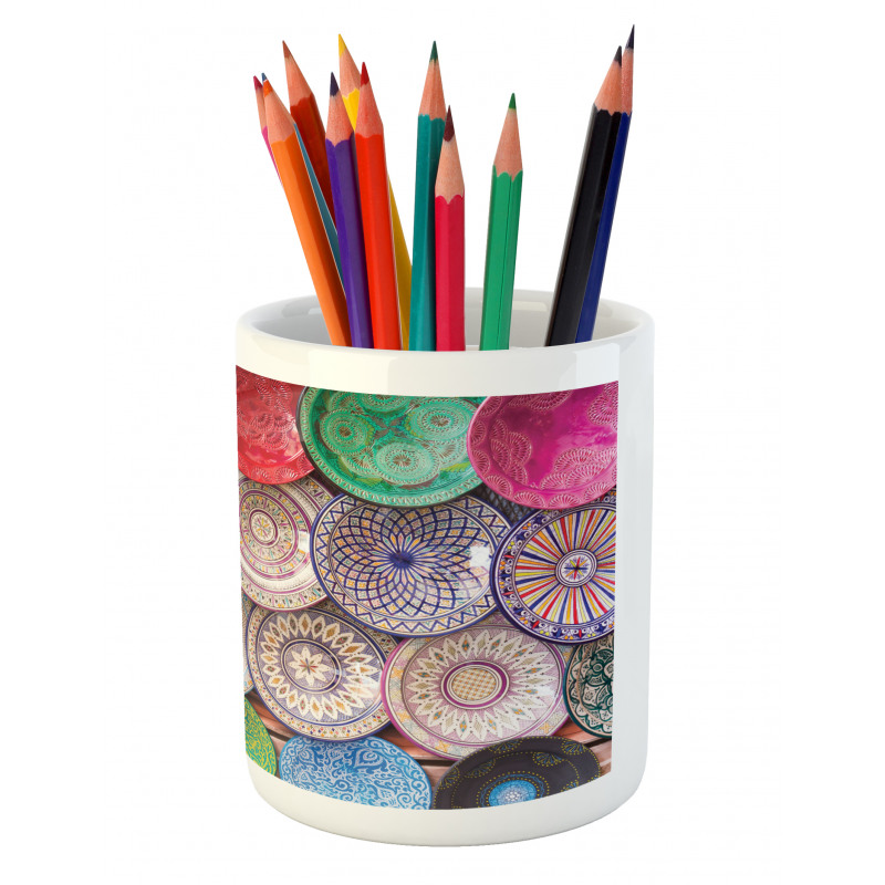 Traditional Colorful Pencil Pen Holder