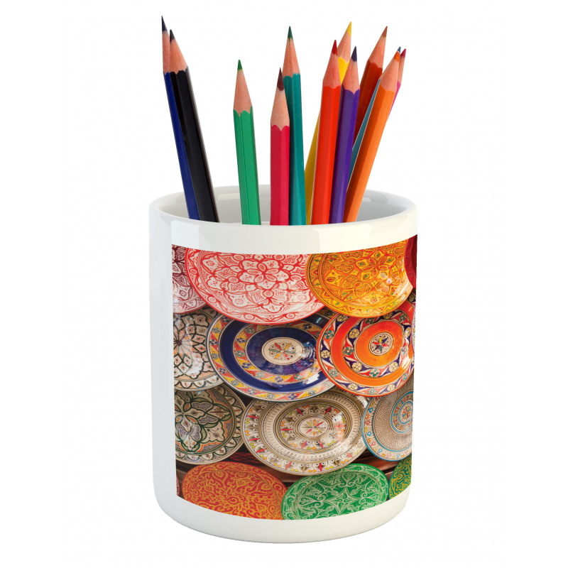 Traditional Colorful Pencil Pen Holder