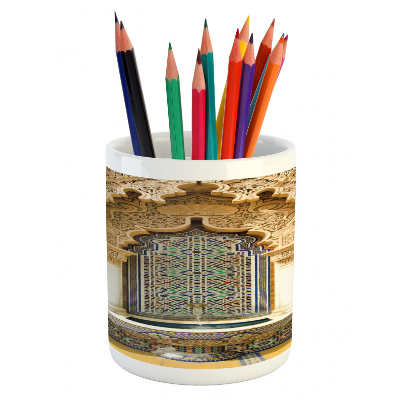 Vintage Eastern Art Pencil Pen Holder