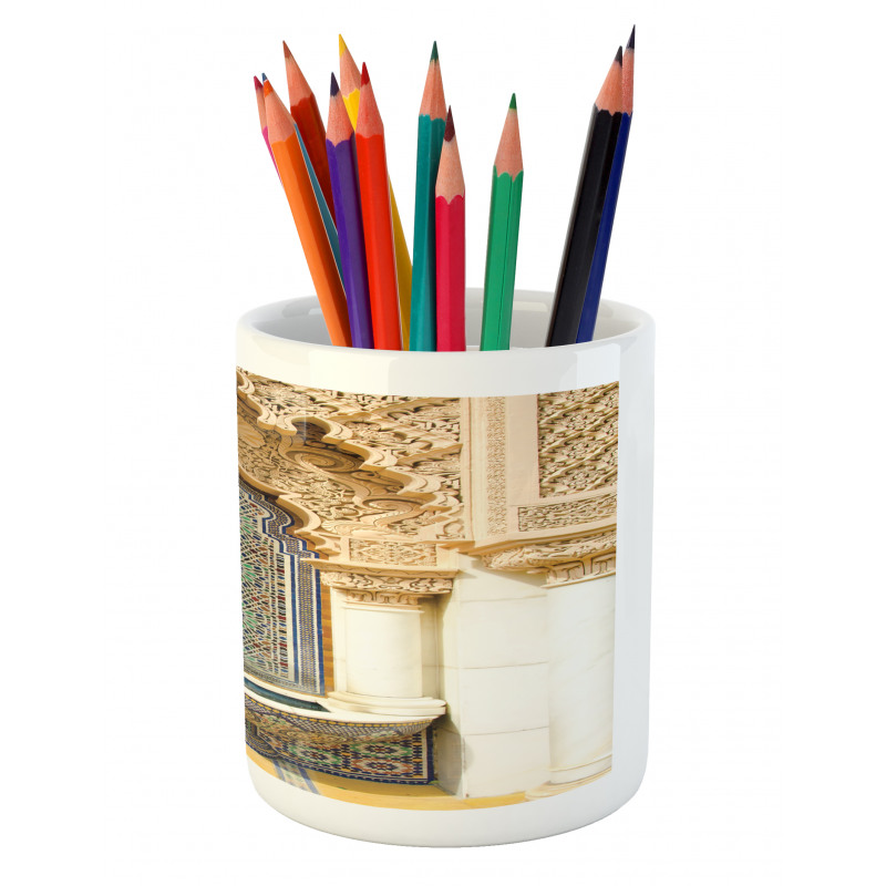 Vintage Eastern Art Pencil Pen Holder