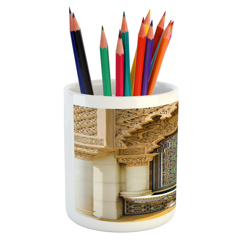 Vintage Eastern Art Pencil Pen Holder