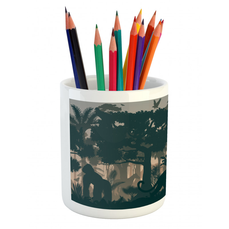 Spooky Forest and Animals Pencil Pen Holder