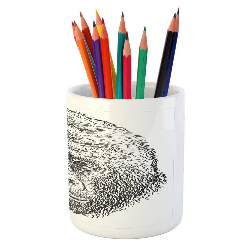 Wild Animal Portrait Pencil Pen Holder