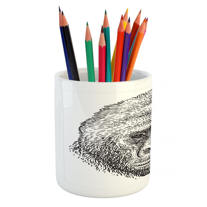 Wild Animal Portrait Pencil Pen Holder