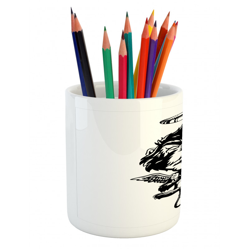 Angelic Monkey with Wings Pencil Pen Holder