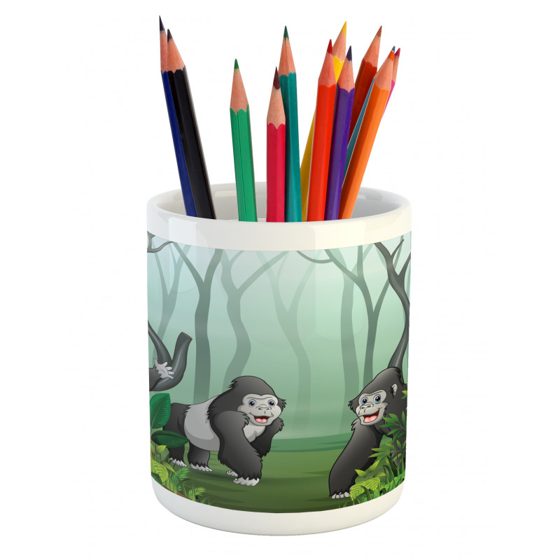 Orangutans in a Forest Pencil Pen Holder