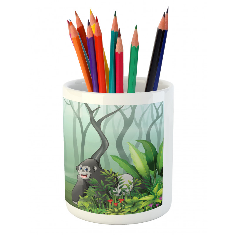 Orangutans in a Forest Pencil Pen Holder