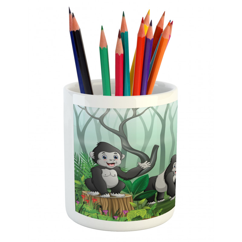 Orangutans in a Forest Pencil Pen Holder