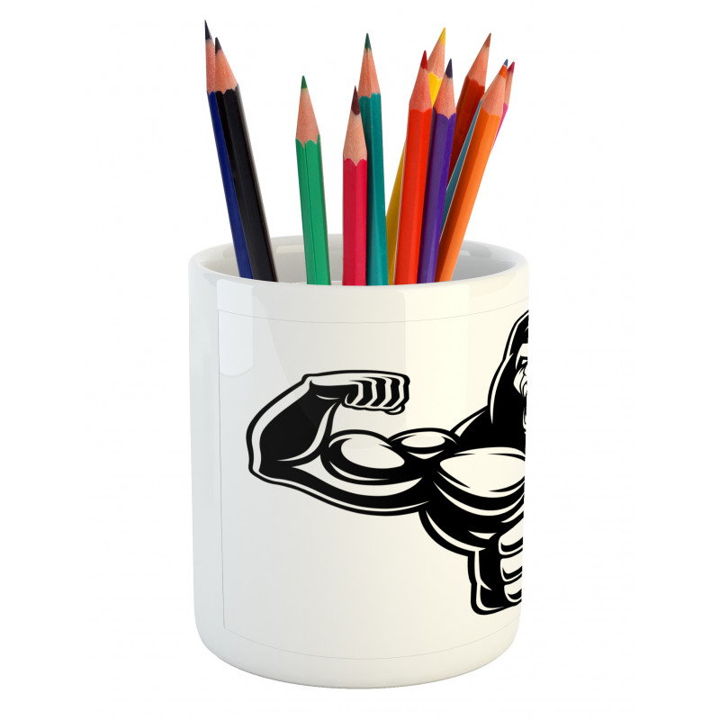 Athletic Bodybuilder Beast Pencil Pen Holder