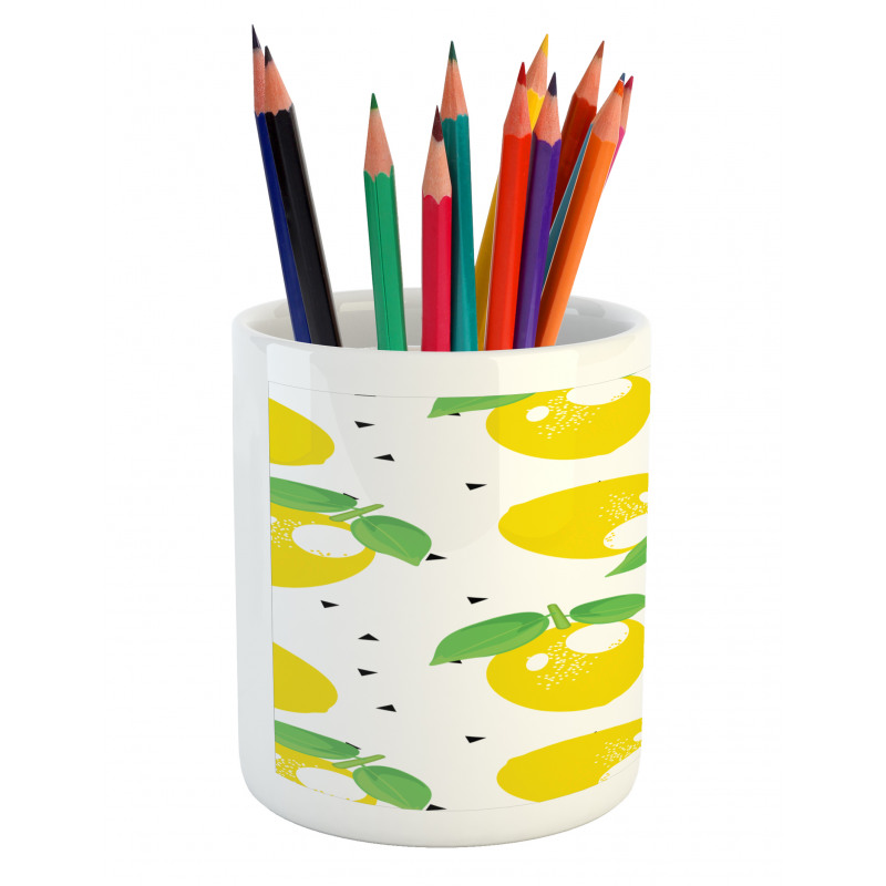 Cheery Citrus Fruits Art Pencil Pen Holder