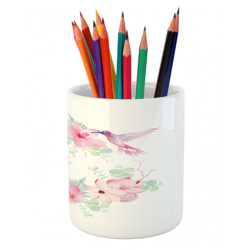 Flowers Wild Nature Pencil Pen Holder