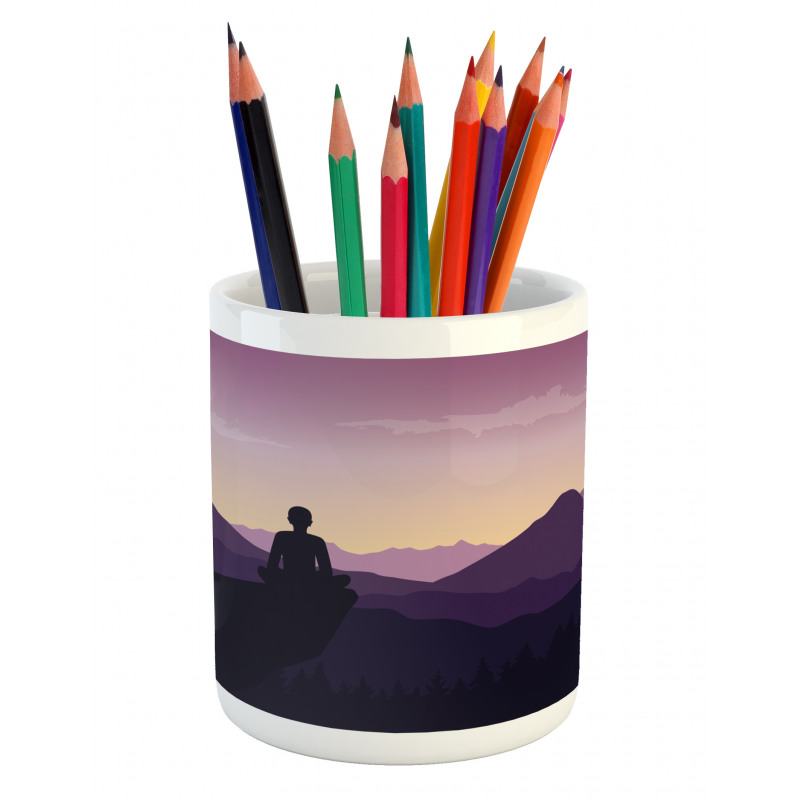 Man Enjoying the View Pencil Pen Holder