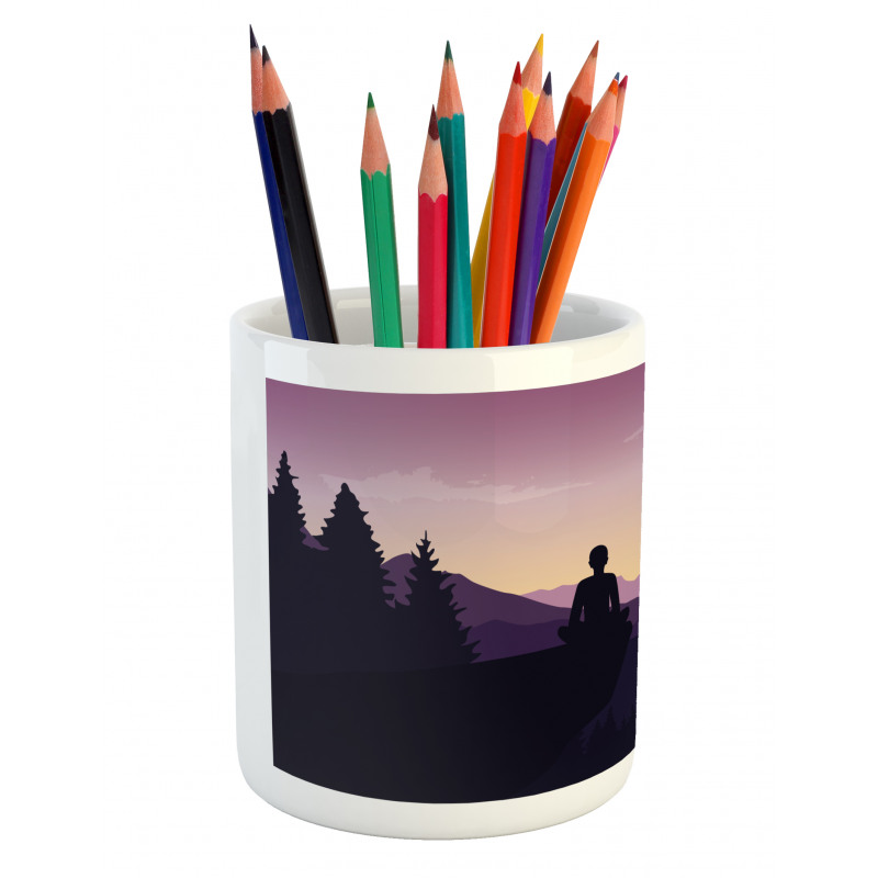 Man Enjoying the View Pencil Pen Holder