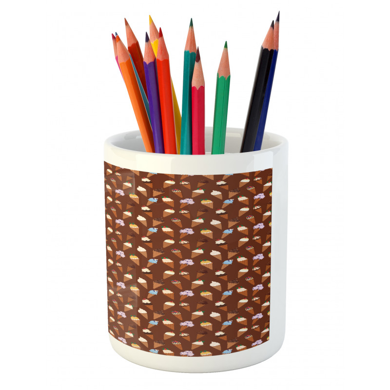 Delicious Scoops on Cones Pencil Pen Holder