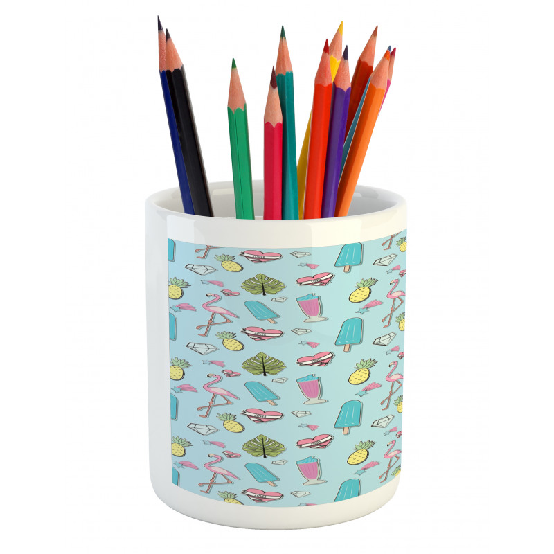 Popsicle Flamingo Pineapple Pencil Pen Holder