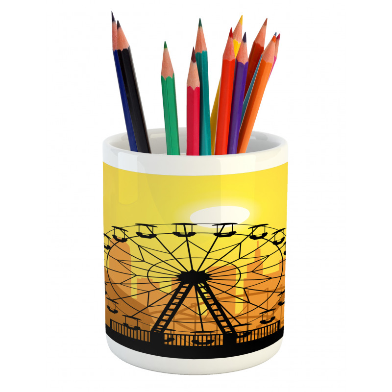 Amusement Park City Pencil Pen Holder