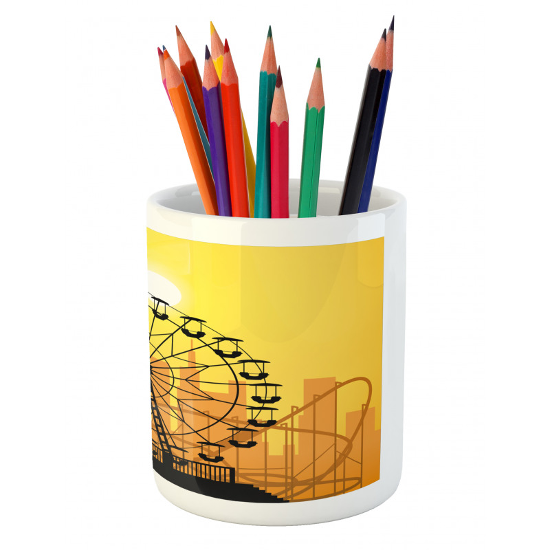 Amusement Park City Pencil Pen Holder