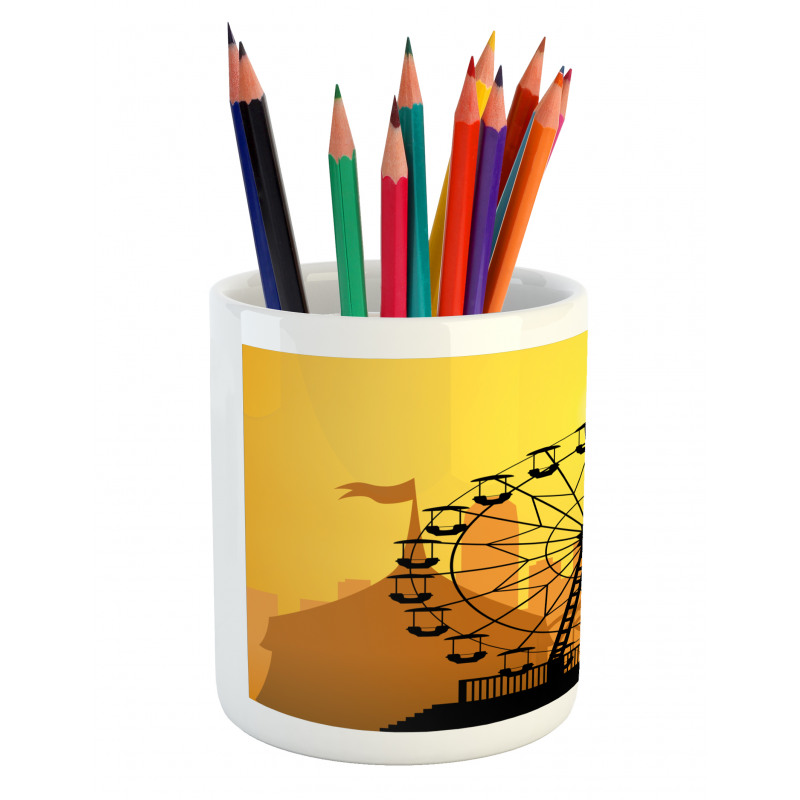 Amusement Park City Pencil Pen Holder