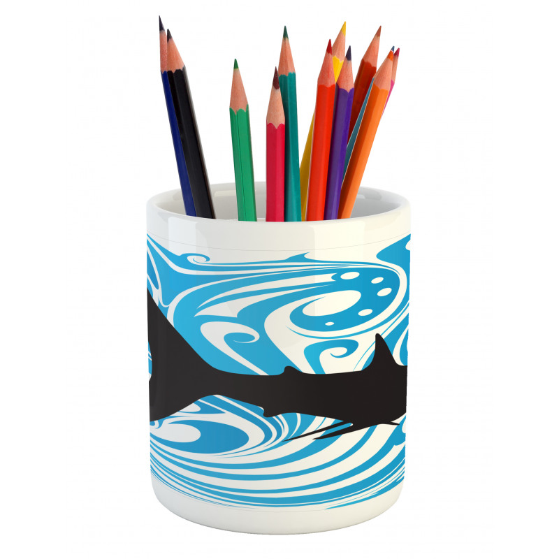 Swirling Waves and a Big Fish Pencil Pen Holder