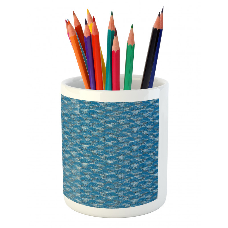 Rhythmic Triangles Grunge Pencil Pen Holder