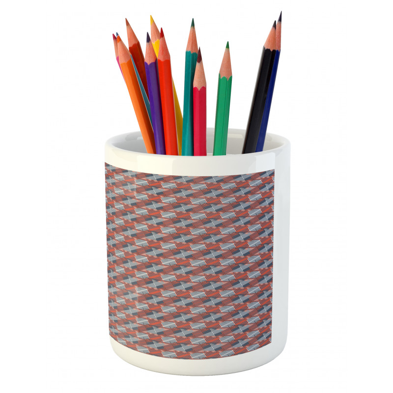 Vibrant Style Triangles Art Pencil Pen Holder