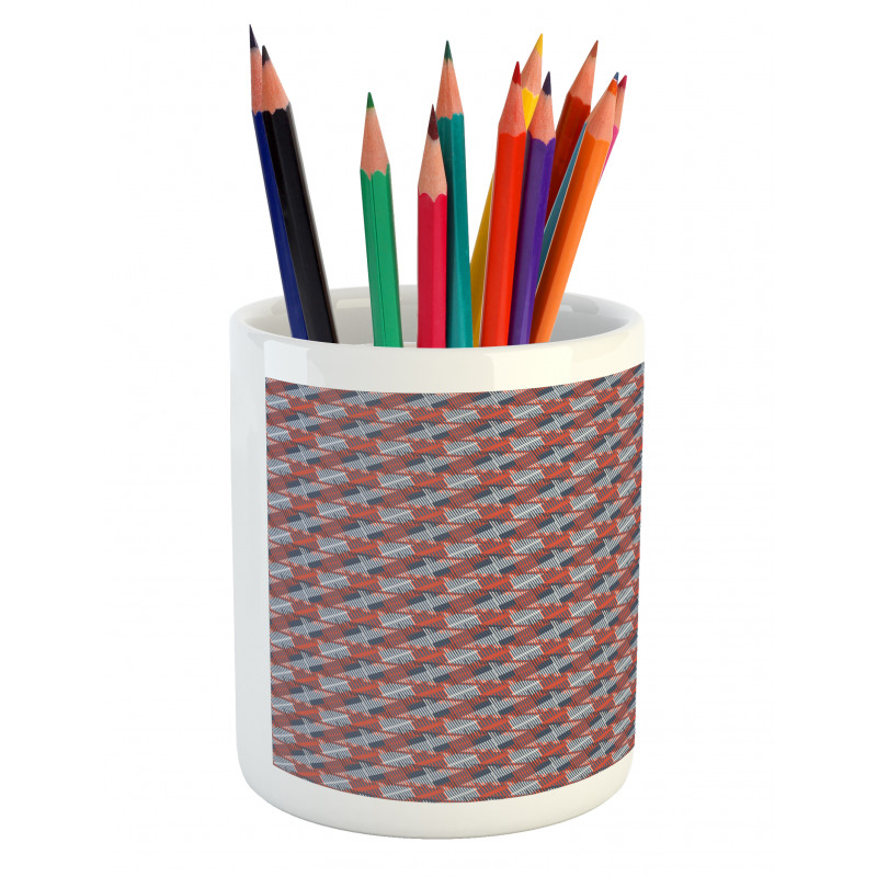 Vibrant Style Triangles Art Pencil Pen Holder