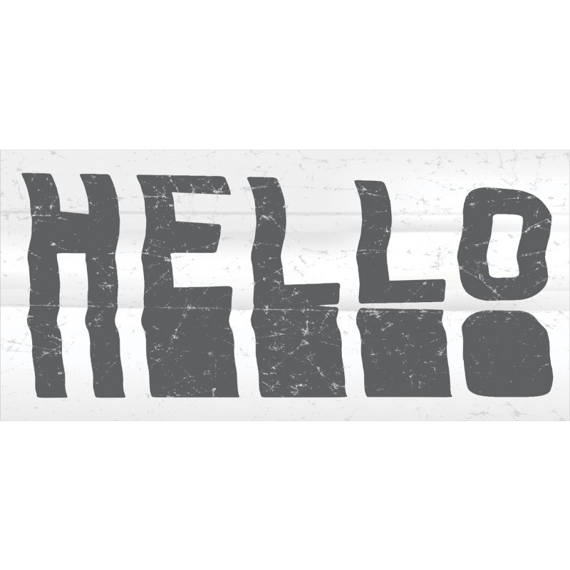 Hello Grunge Typography Art Pencil Pen Holder