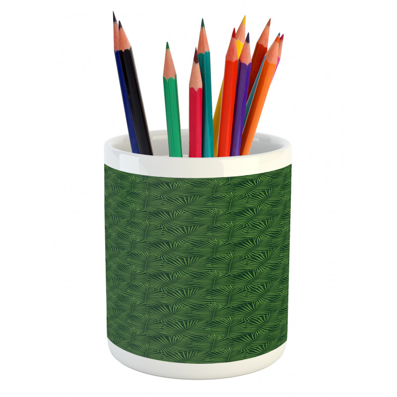 Palm Leaf Monochrome Pencil Pen Holder