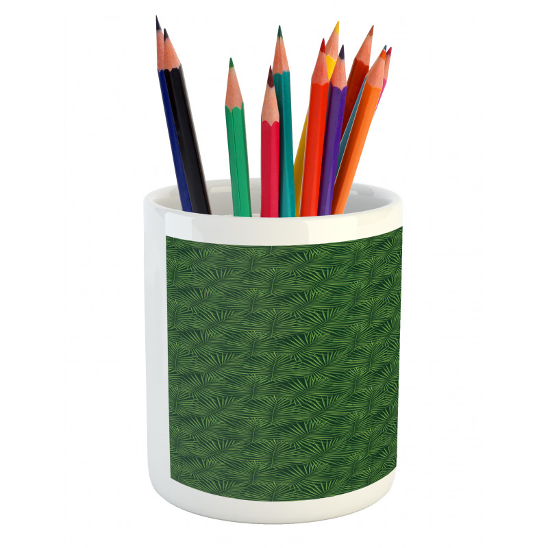 Palm Leaf Monochrome Pencil Pen Holder