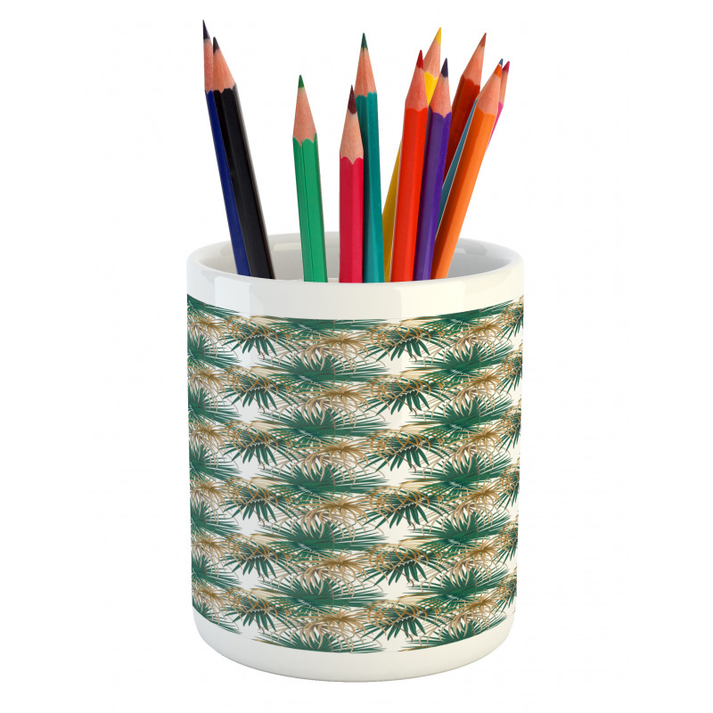 Long Leafy Plants Pencil Pen Holder