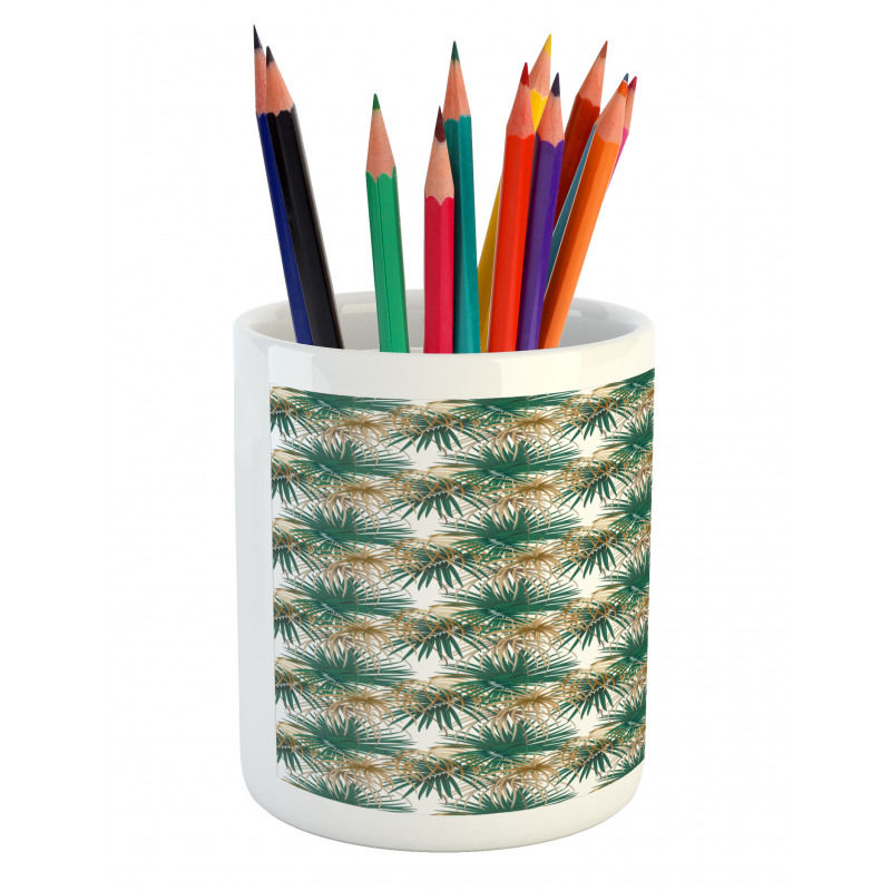 Long Leafy Plants Pencil Pen Holder