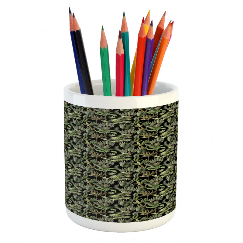 Palm Banana Trees Pencil Pen Holder