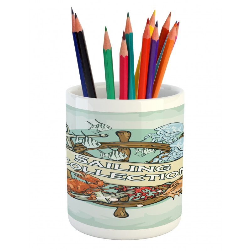 Fishing Sea Food Pencil Pen Holder