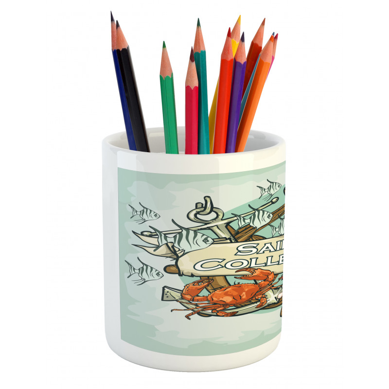 Fishing Sea Food Pencil Pen Holder