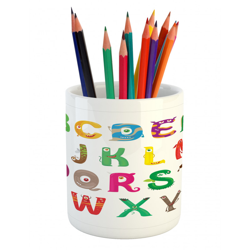 Childish Monster Letters Pencil Pen Holder