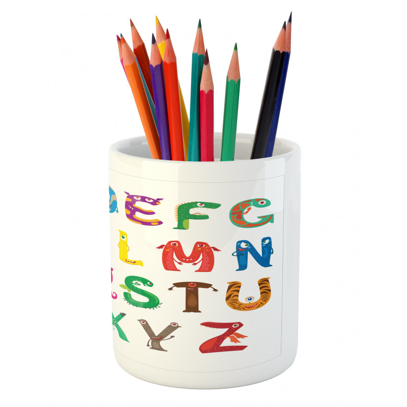 Childish Monster Letters Pencil Pen Holder