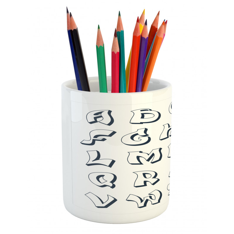 Monochrome Graffiti Art Pencil Pen Holder