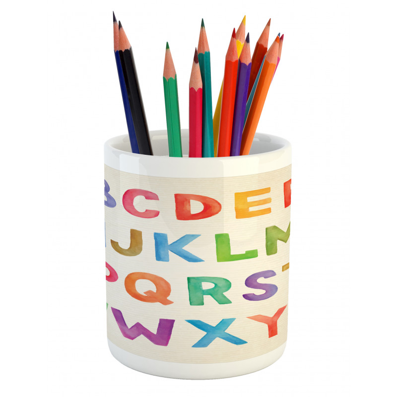 Watercolor Educational Pencil Pen Holder