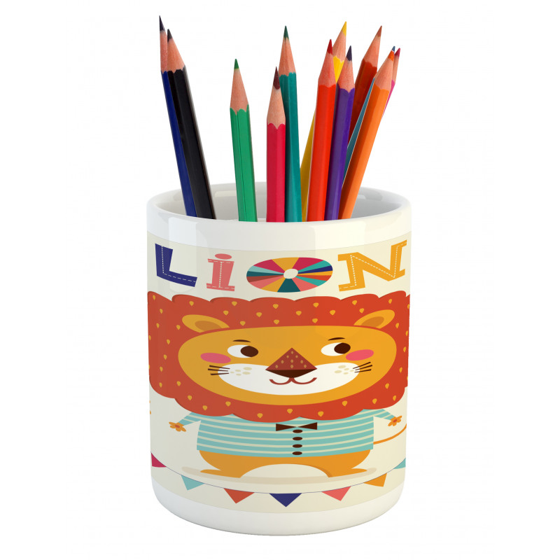 Cartoon Letters Lion for L Pencil Pen Holder